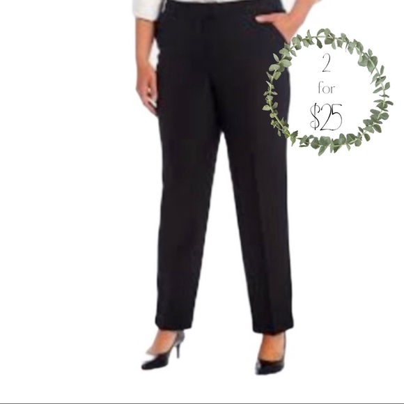 NWT- INVESTMENTS STRAIGHT LEG BLACK PANTS Sz. 16 - Picture 9 of 11